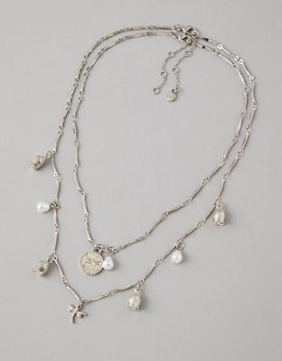 AE Double-Strand Tulip Charm Necklace