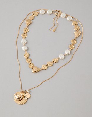 AE Coin & Pearl Necklaces 2-Pack