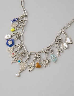 AE Silver Charm Necklace