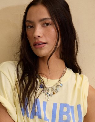 AE Silver Charm Necklace