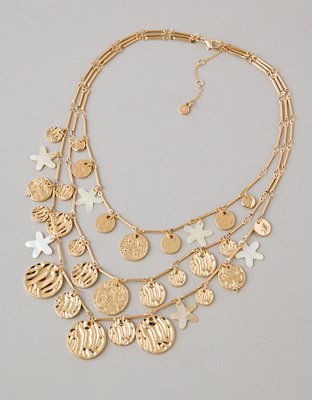 AE Coin & Flower Necklace
