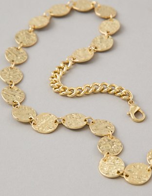 AE Hammered Coin Necklace