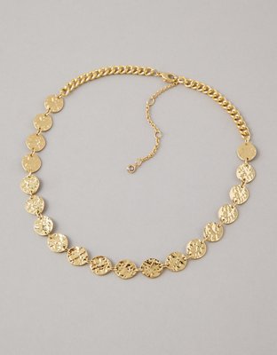 AE Hammered Coin Necklace