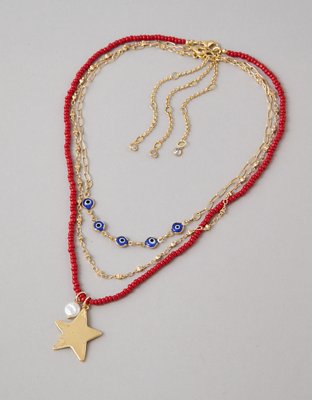 AE Beaded Pendant Necklaces 3-Pack