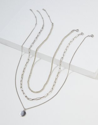 AEO Disc + Beaded Necklaces 3-Pack