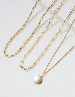 American Eagle AEO Disc + Beaded Necklaces 3-Pack — фото 2