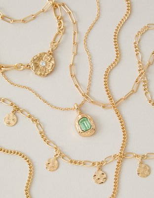 AE Green Stone Necklace 5-Pack