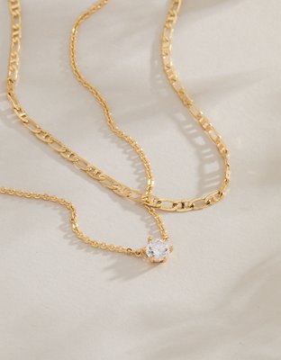 AE Keepers Collection 14K Gold Plated Necklace 2-Pack