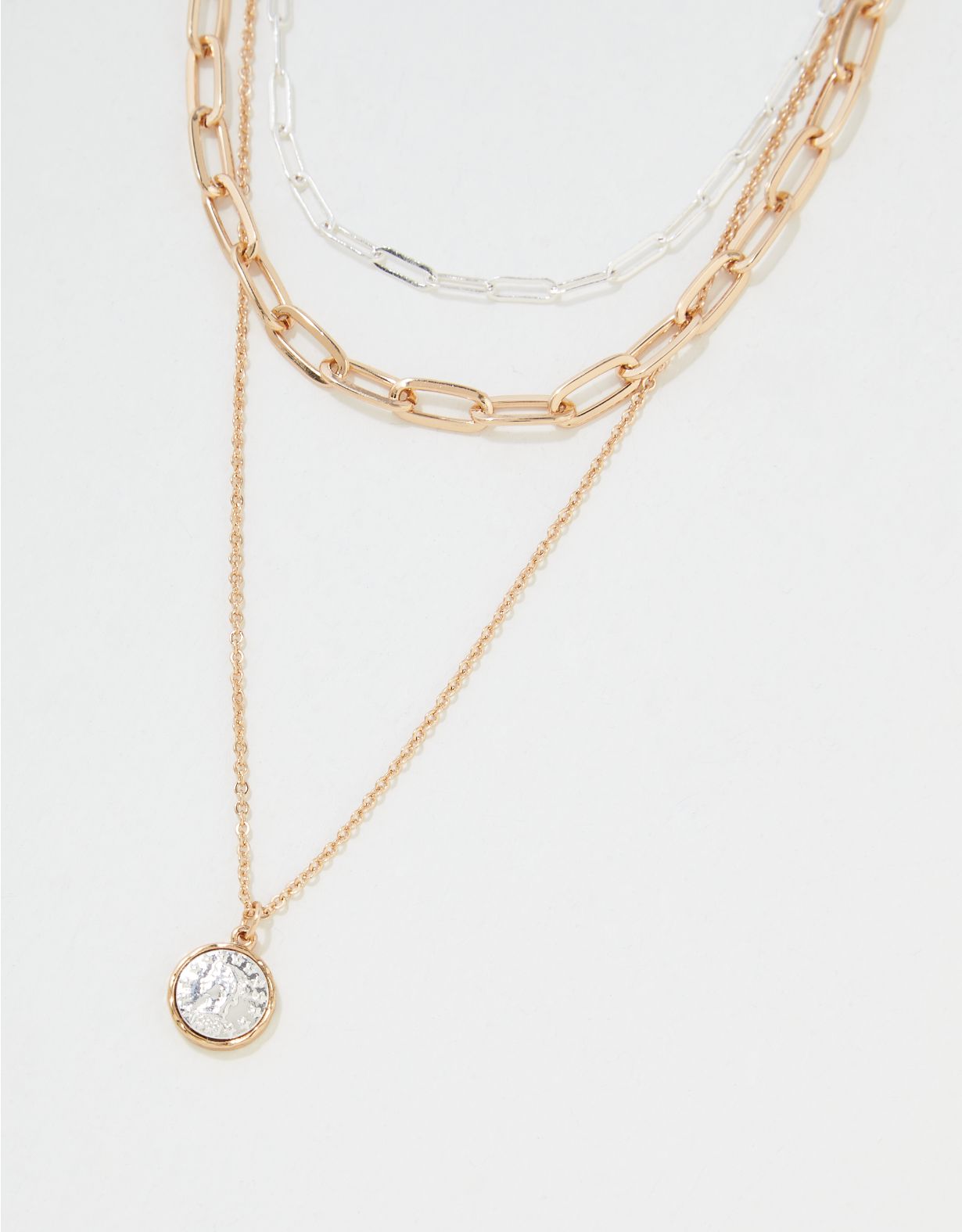 AEO Gold + Silver Coin Necklace