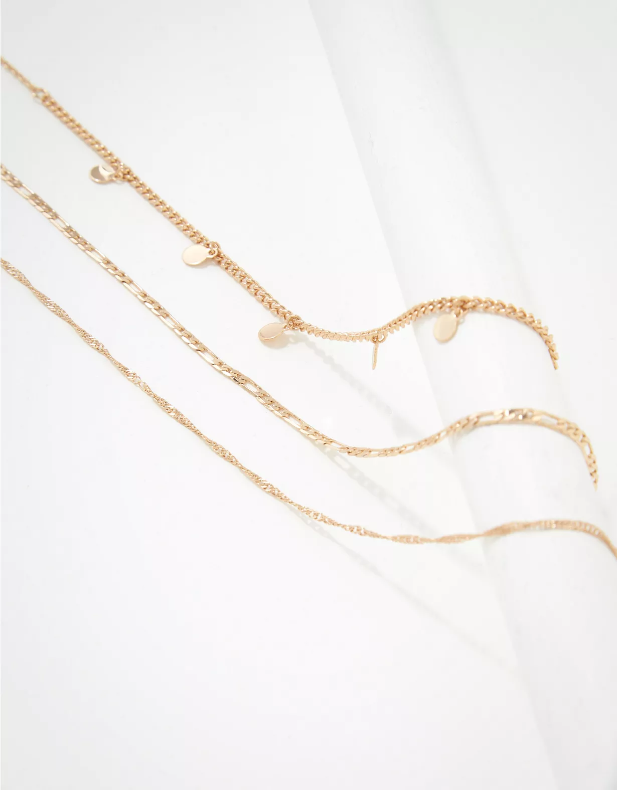AEO Gold Anklets 3-Pack