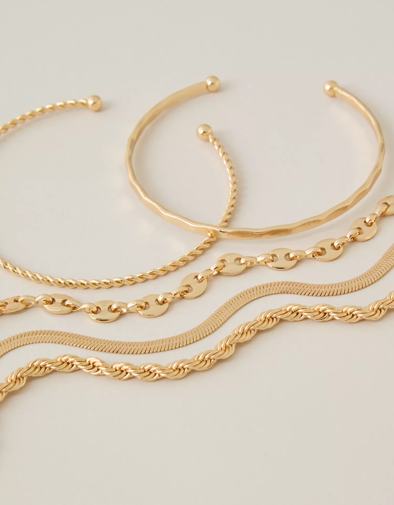 AEO Chain & Cuff Bracelet 5-Pack - thumbnail 4