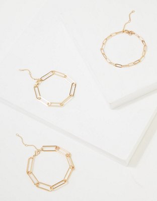 AEO Chunky Chain Bracelets 3-Pack