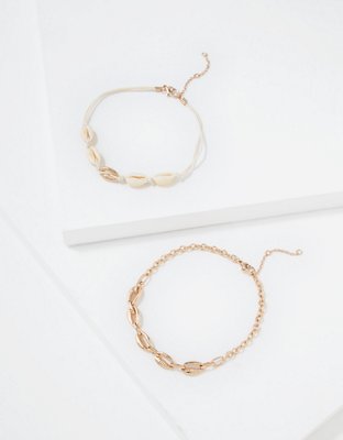 AEO Cowrie Shell Anklets 2-Pack