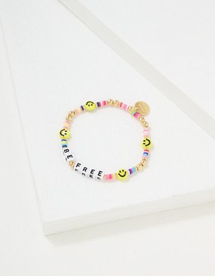 Little Words Project Be Free Smiley Beaded Bracelet