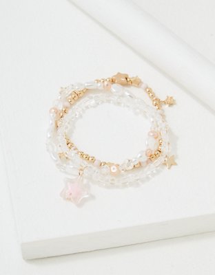 AEO Resin Beaded Star Bracelet 3-Pack