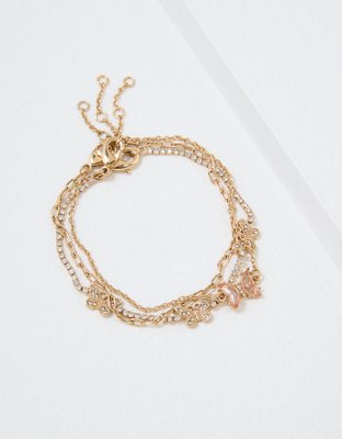 AEO Crystal Butterfly Bracelet 3-Pack