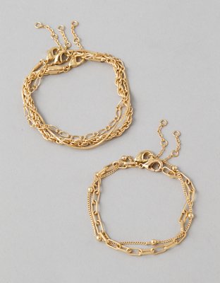 AEO Gold-Tone Bracelets 5-Pack