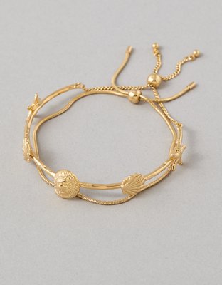 AEO Shell Bangle Bracelet 2-Pack