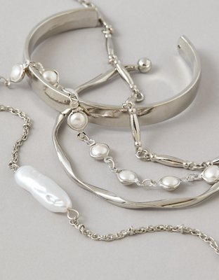 AE Chain & Cuff Bracelet 5-Pack | American Eagle
