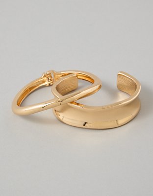 AEO Sculpted Hinge Bracelet 2-Pack