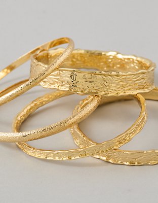 AE Gold Bangles 5-Pack