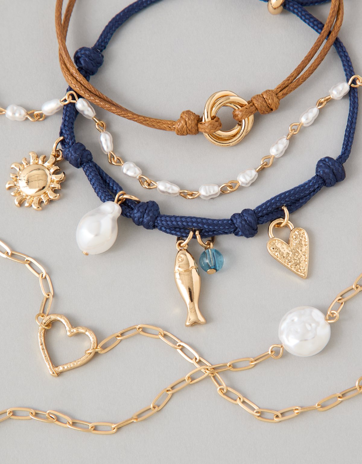 AE Brown & Blue Bracelets 5-Pack - image 3