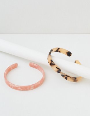 AEO Blush + Tortoise Resin Bracelet 2-Pack