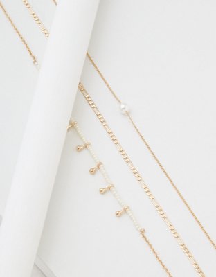 American Eagle AEO Pearl Anklets 3-Pack — фото 2