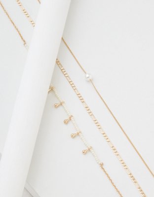 AEO Pearl Anklets 3-Pack