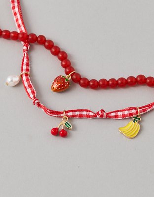 AE Fruit Charm Anklets 2-Pack