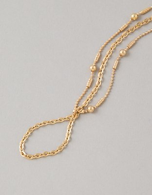 Женские украшения American Eagle AE Delicate Hand Chain, цвет: Золотой — фото 2