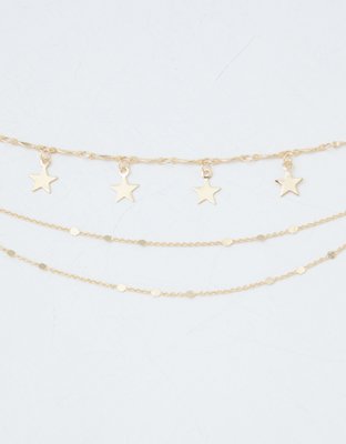 AEO Gold Star Anklets 2-Pack
