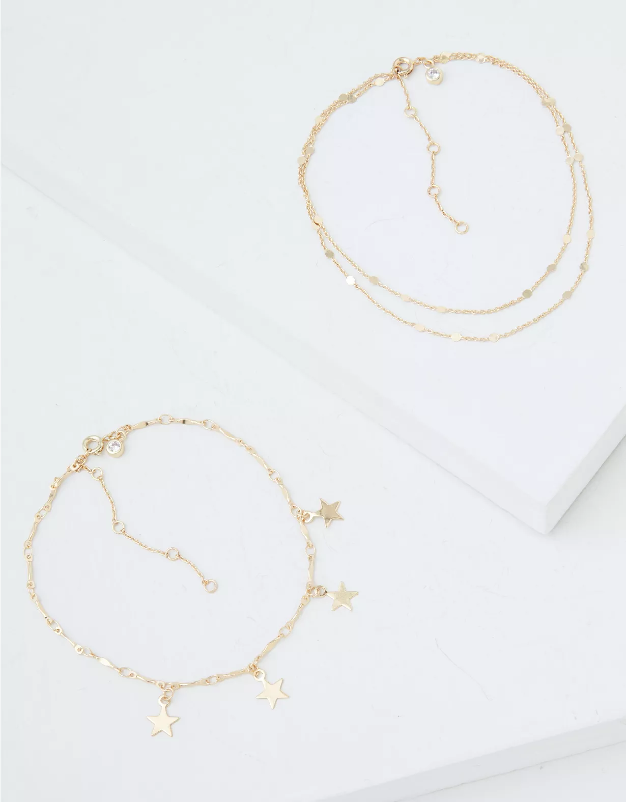 AEO Gold Star Anklets 2-Pack