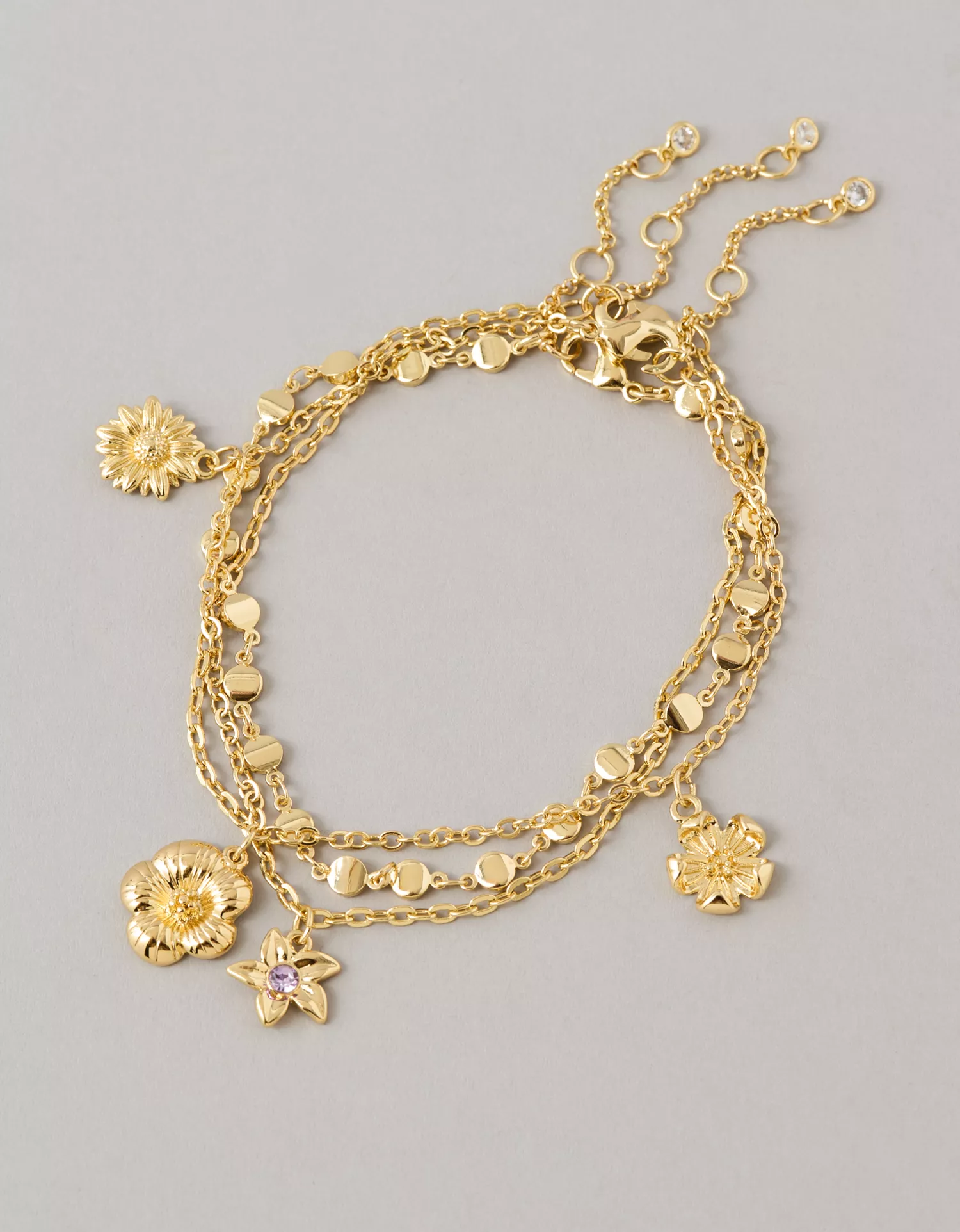 AE Floral Anklet 3-Pack