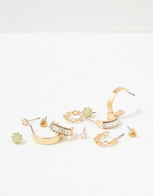 Женские аксессуары American Eagle AEO Baguette + Stud Earrings 6-Pack — фото 2