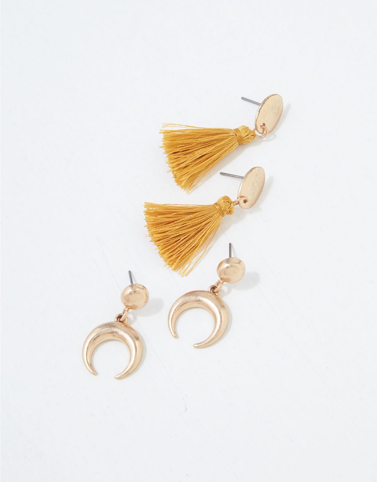 AEO Gold Crescent Earrings 2-Pack