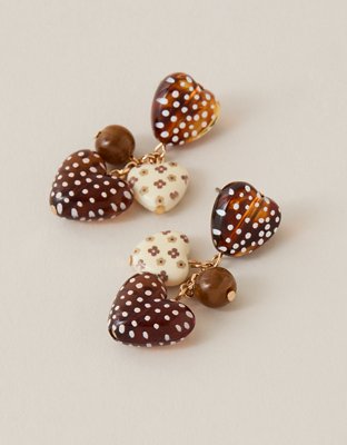 AEO Polka Dot Heart Earrings