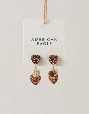 AEO Polka Dot Heart Earrings