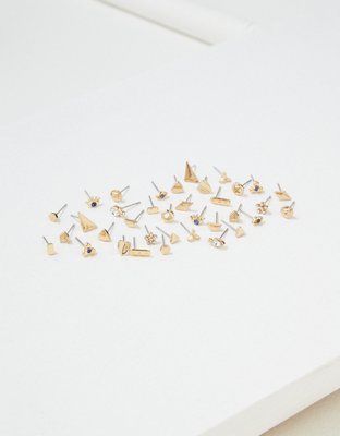 American Eagle AEO Gold Stud Earrings 18-Pack — фото 2