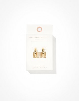 American Eagle AEO Keepers Collection 14K Gold Plated Tubular Hoop Earring — фото 3