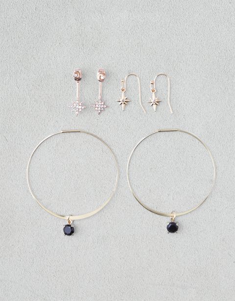 Женские куртки American Eagle AEO Ear Jackets & Hoops 3-Pack Earrings