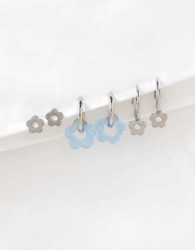AEO Blue Flower Earring 3-Pack