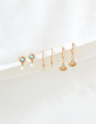 American Eagle AEO Shell Hoop Earring 6-Pack — фото 2