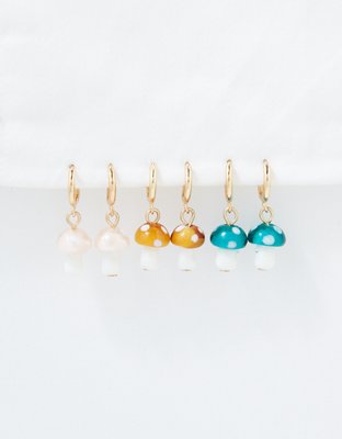 AEO Mushroom Charm Earring 3-Pack