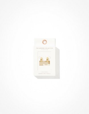 Petites créoles plaquées or 14 carats de la collection Keepers AE