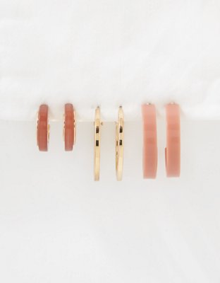 American Eagle AEO Artisanal Resin Hoop Earring 6-Pack — фото 2