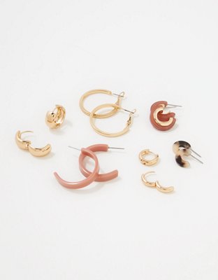 AEO Artisanal Resin Hoop Earring 6-Pack