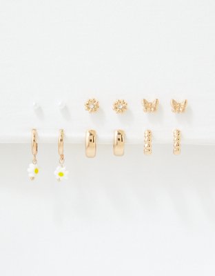 AEO Gold + Pearl Earring 6-Pack