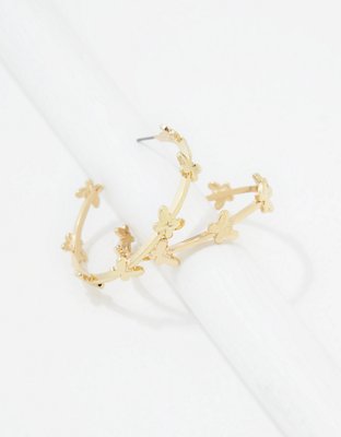 AEO Butterfly Hoop Earring