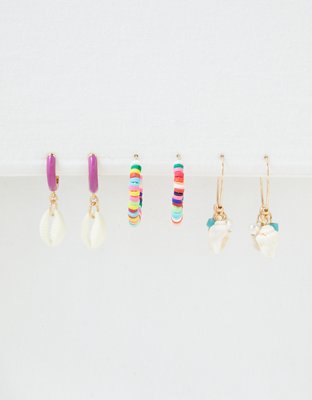 AEO Shell Hoop Earring 6-Pack